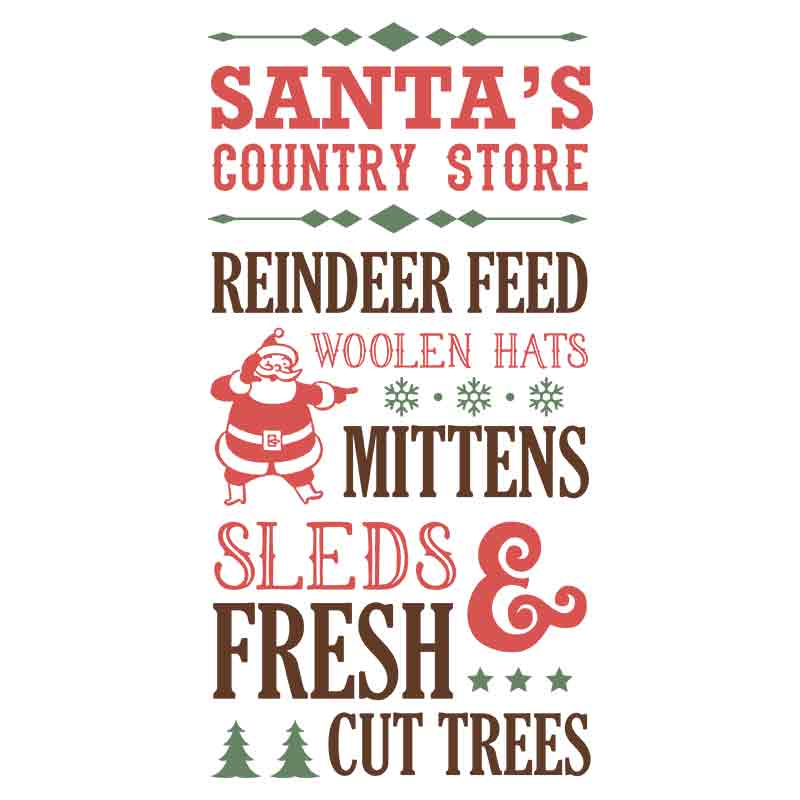 Vintage Santas Country Store (DTF Transfer)