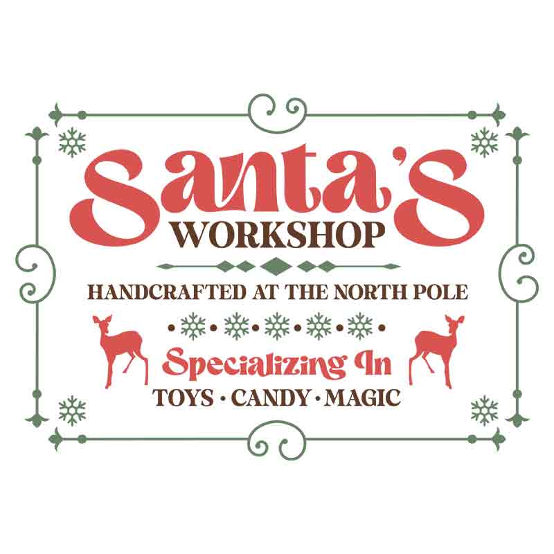 Vintage Santas Workshop (DTF Transfer)