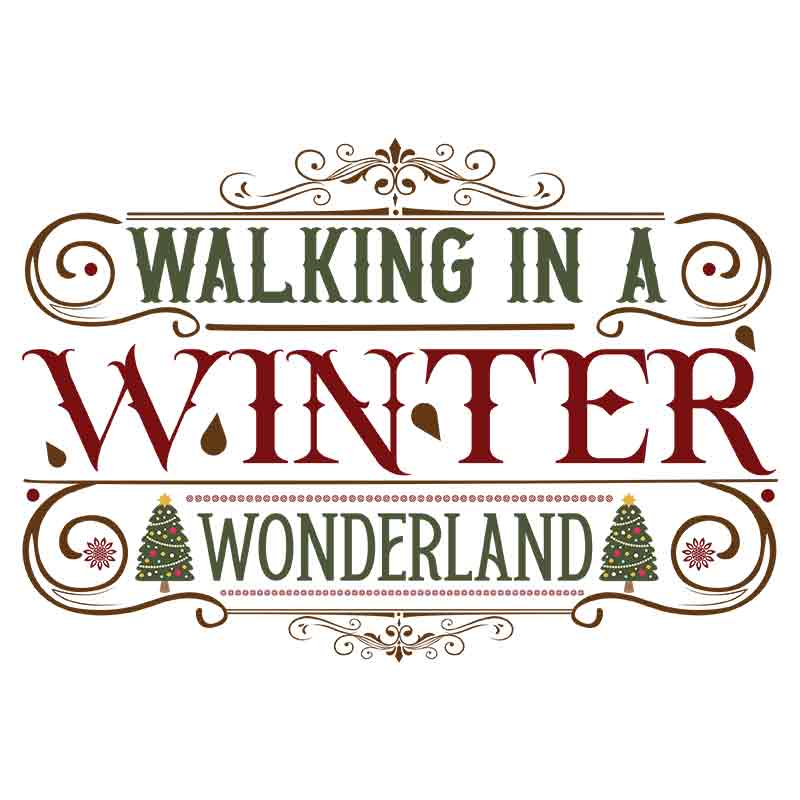 Vintage Walking In A Winter Wonderland 1 (DTF Transfer)