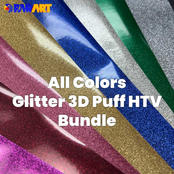 All Colors Glitter PARART 3D Puff HTV Bundle (12-colors) - Atlanta Vinyl