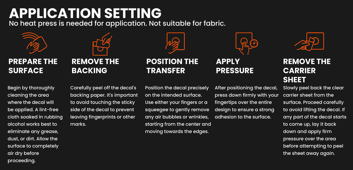 How to apply a UV DTF sticker transfer, step by step