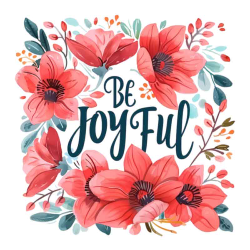 Be Joyful - Floral (DTF Transfer)