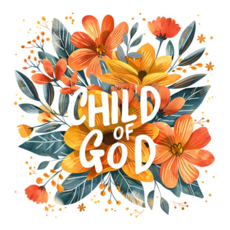 Child of God - Floral (DTF Transfer)