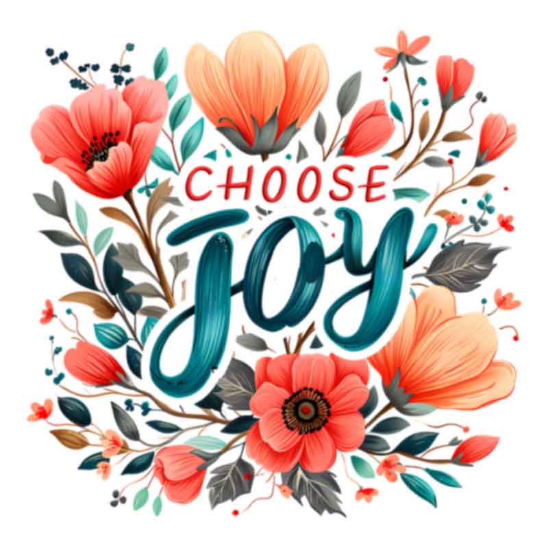 Choose Joy 2 - Floral (DTF Transfer)