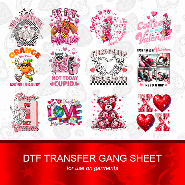 Delonda's Valentine's Gang Sheet (12 Transfers)