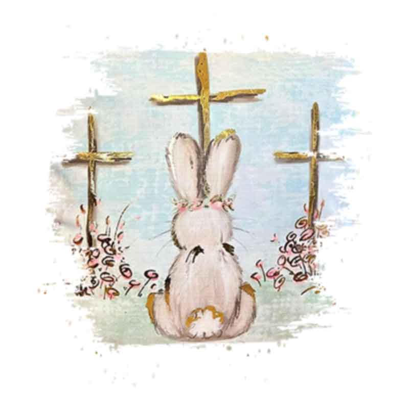 Easter Bunny with Crosses (DTF Transfer)