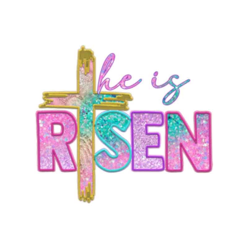 He Is Risen Faux-Stitch (DTF Transfer)