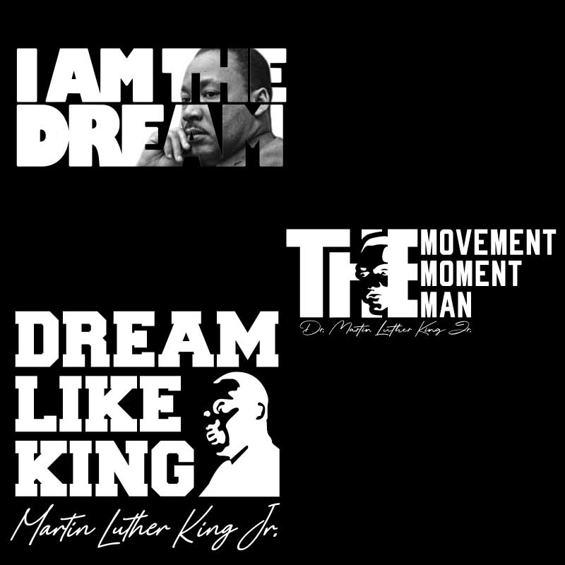 Martin Luther King Jr. DTF Transfer Gang Sheet - 11 Designs