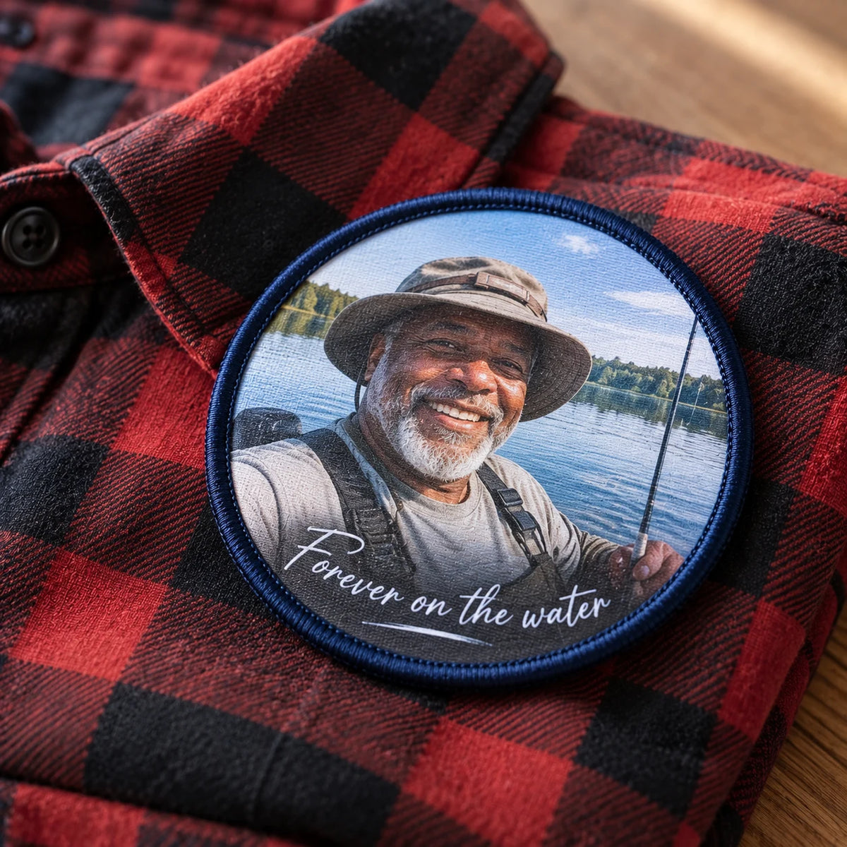 Custom sublimated photo memorial patch
