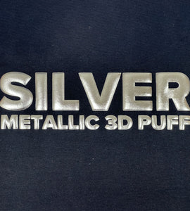 Silver Metallic PARART 3D Puff Heat Transfer Vinyl (HTV)