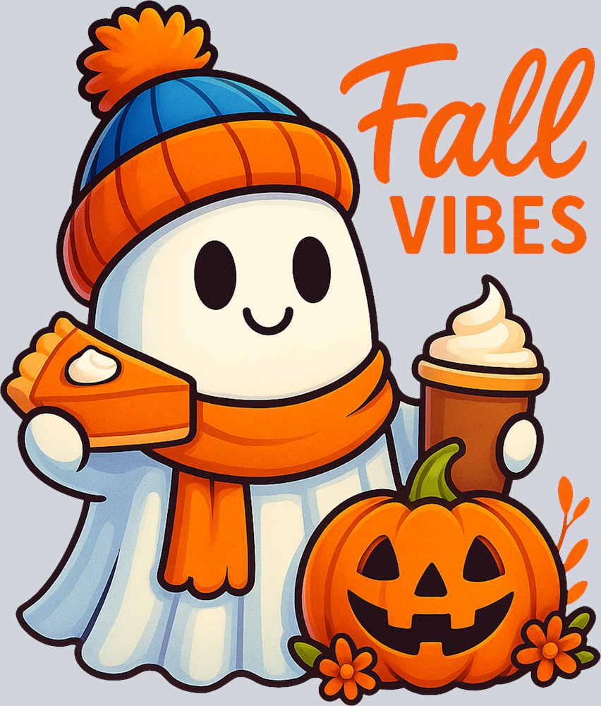 Fall Vibes LIttle Boy Ghost Pumpkin Latte - STK07381