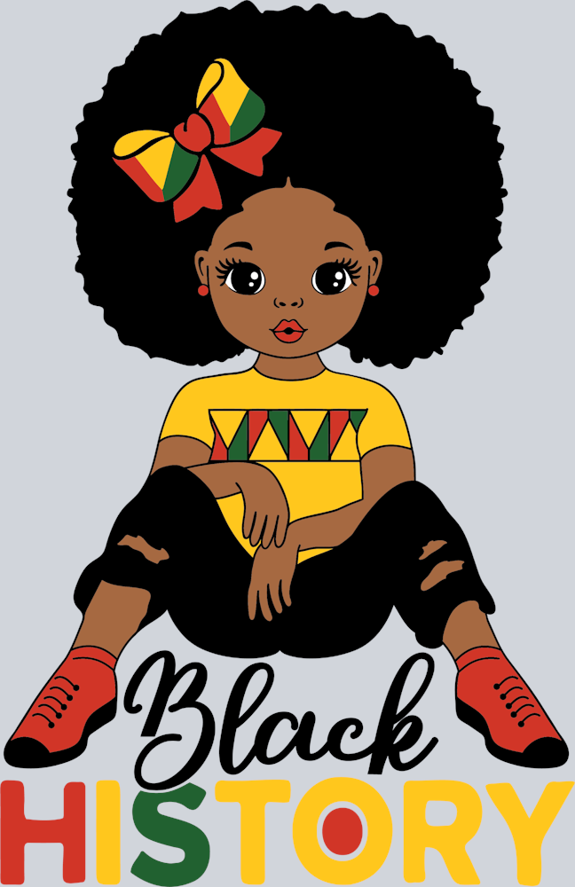 Black History Girl Sitting - STK00680