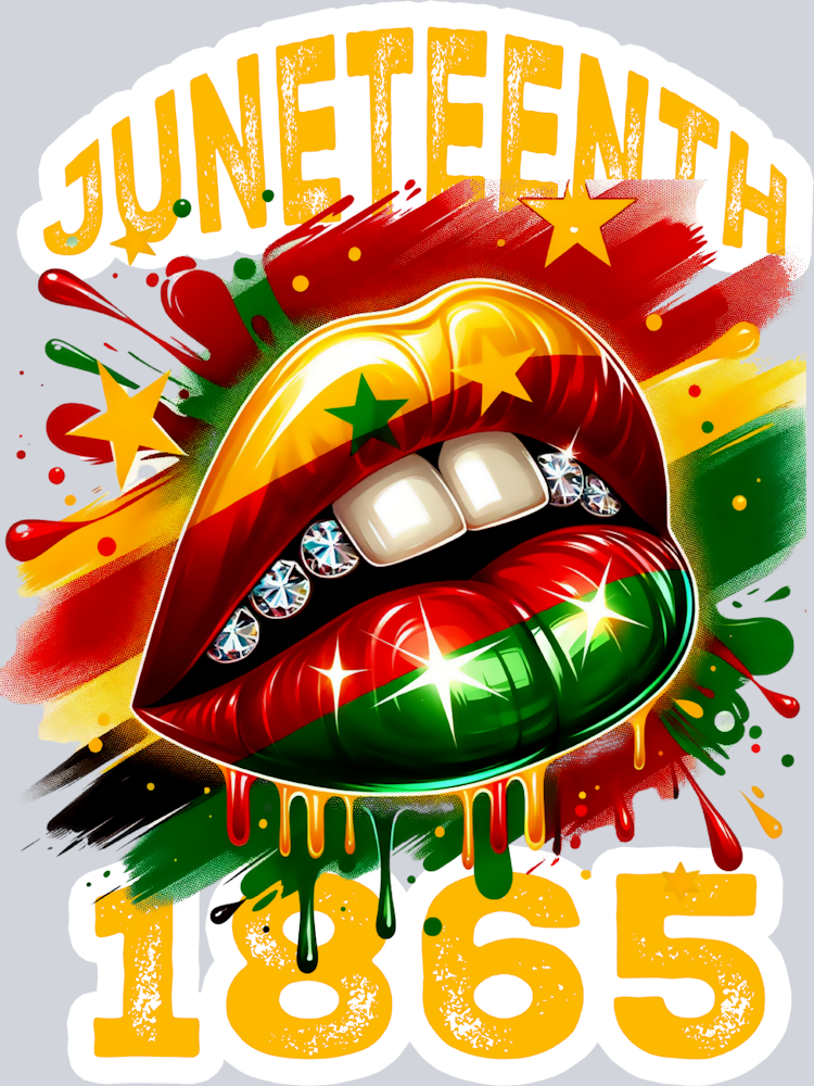Juneteenth 1865 Lips White - STK03347