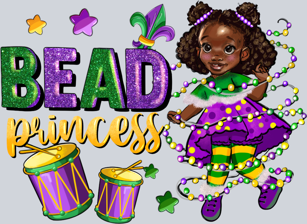 Mardi Gras Little Afro Girl - STK04073