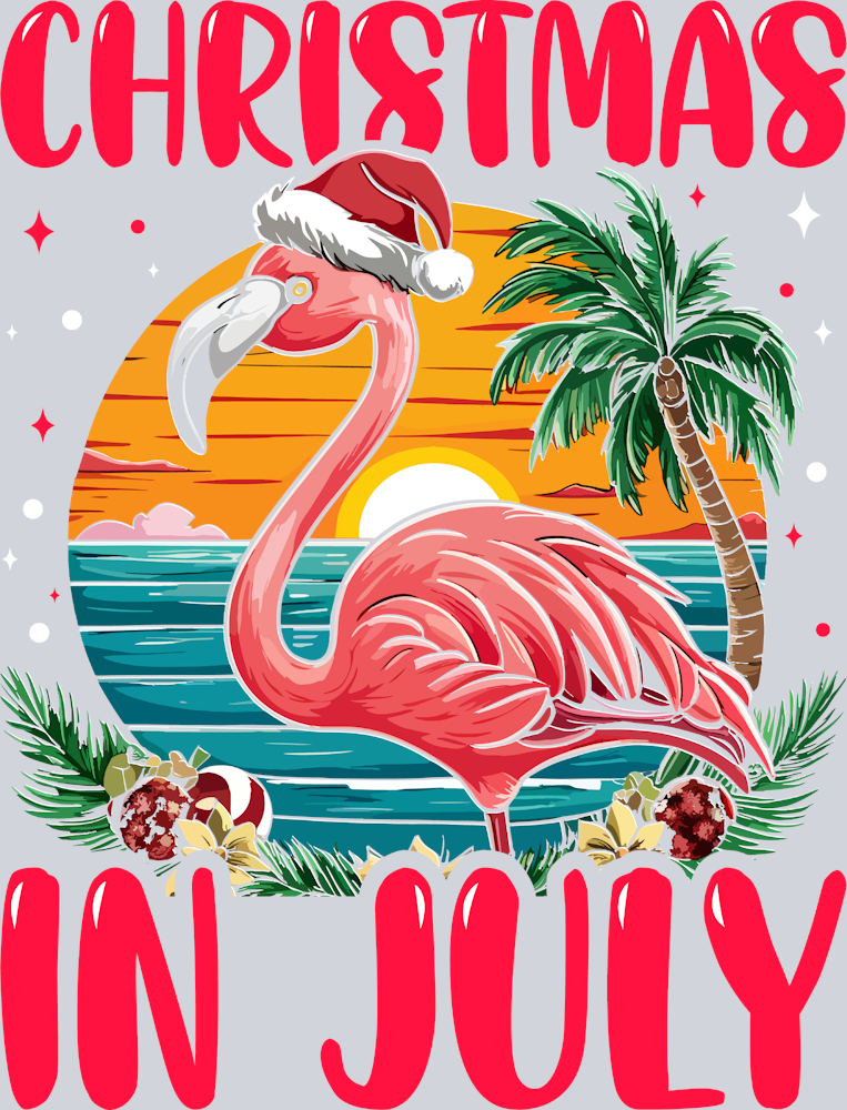 Christmas In July Flamingo 2 - STK01311