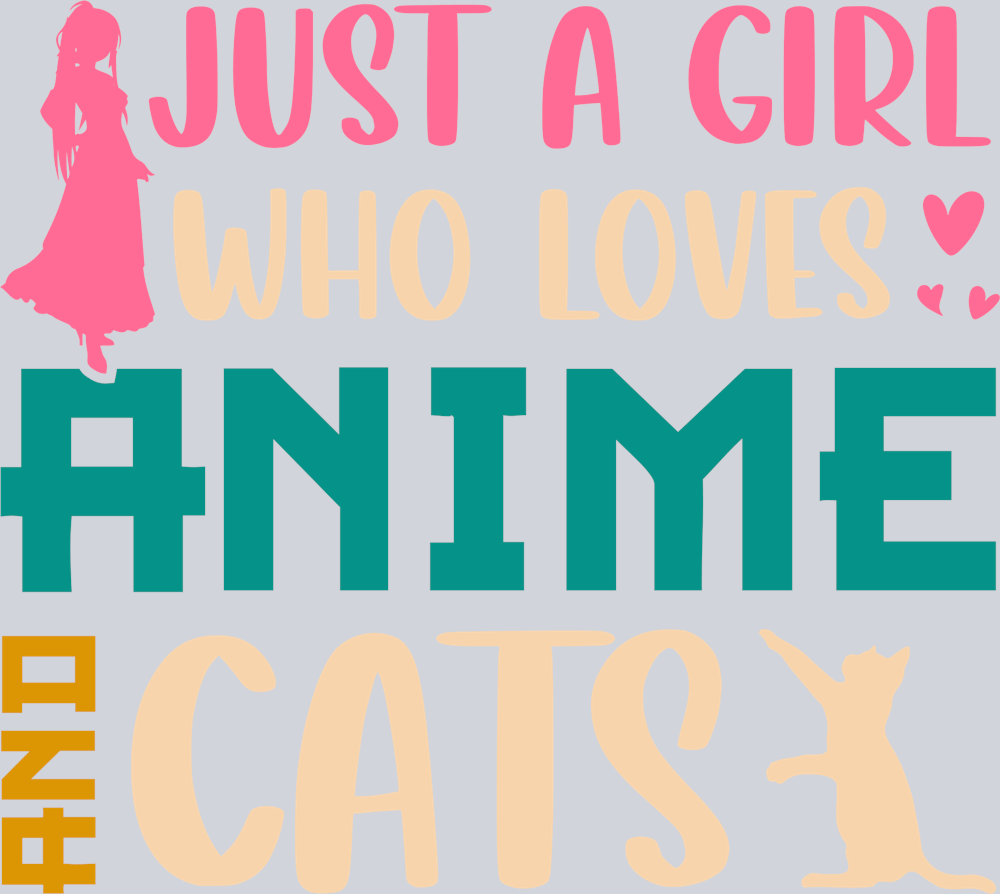 Girl Who Loves Anime Cats Color - STK02253