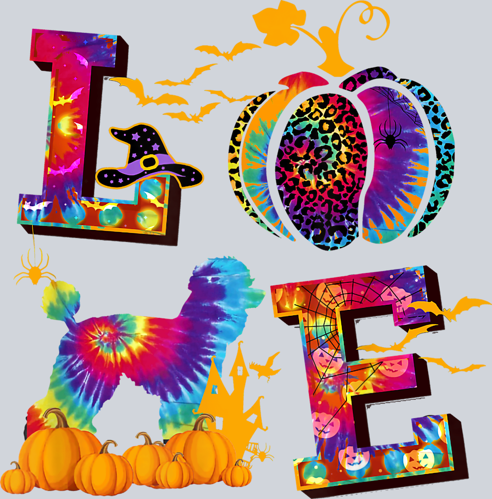Love Tie Dye Halloween - STK03799