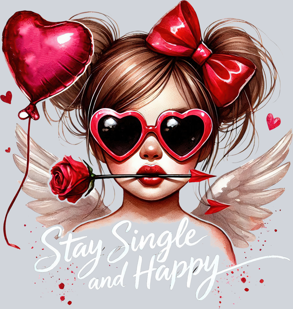 Stay Single And Happy White - STK05801