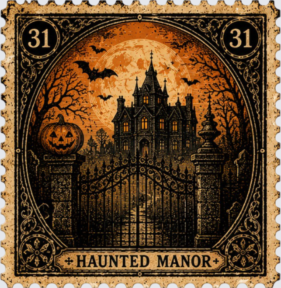 Haunted Manor Stamp - STK08095