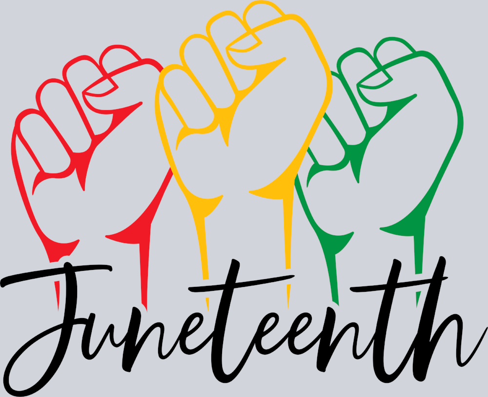 Juneteenth 3 Fists - Black - STK03333