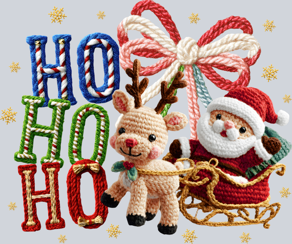 Faux Yarn Ho Ho Ho - STK07496