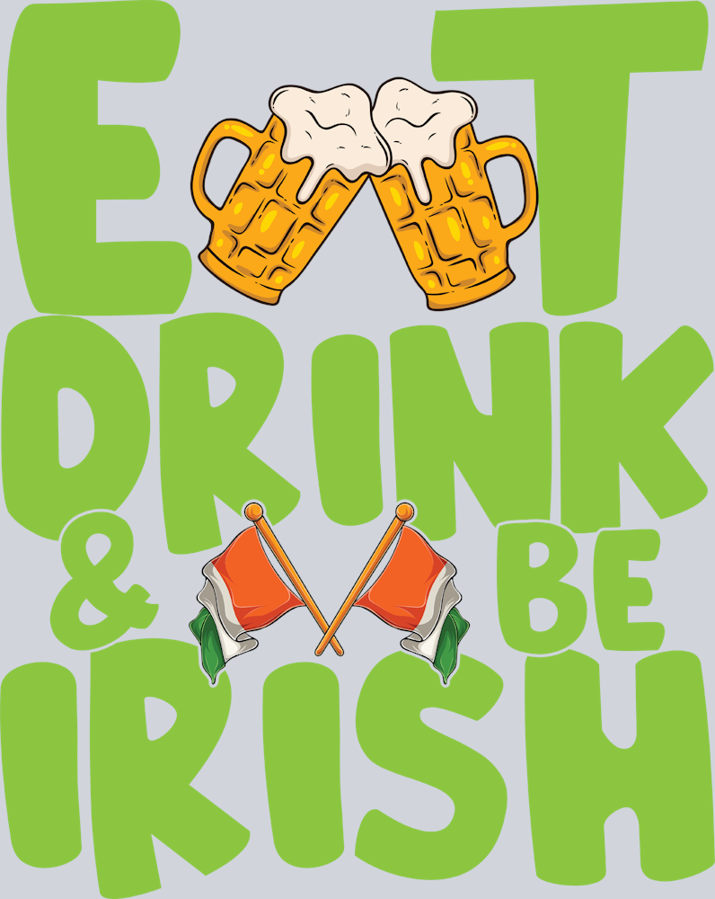 Lucky Eat Drink Irish Green - STK03838