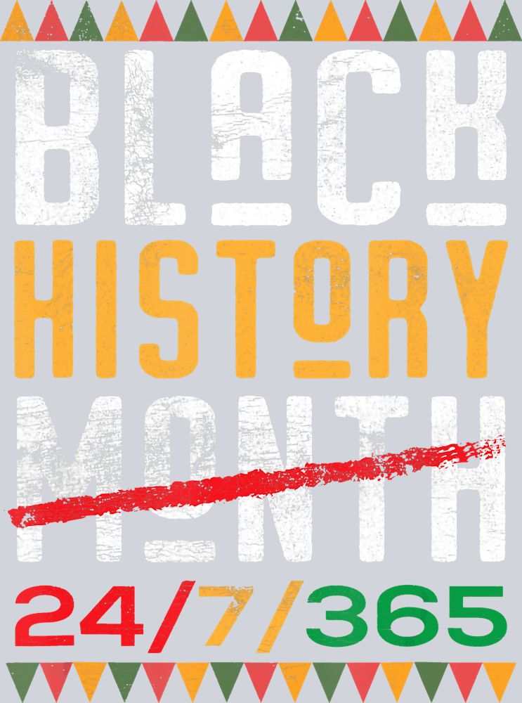 Black History Month 24 7 365 Distressed - STK00775