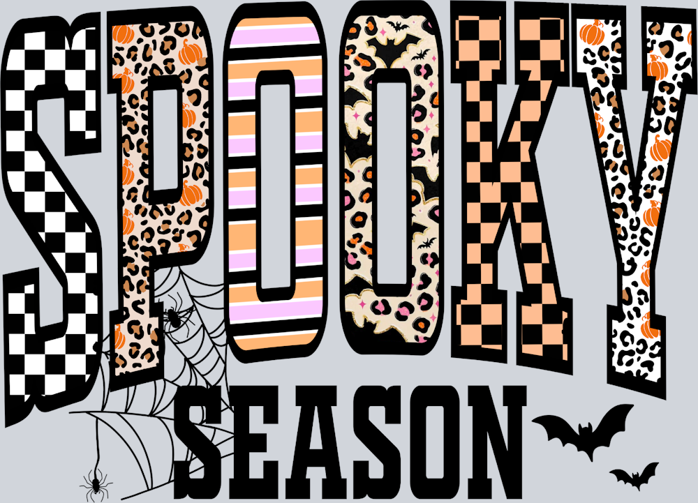 Spooky Season Bats and Spiders - STK07324