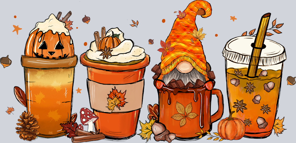 Gnome Autumn Coffee - STK07173
