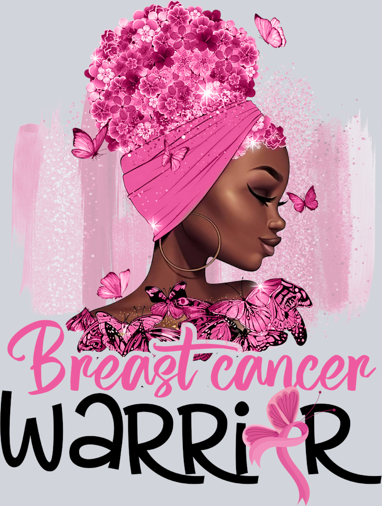 Breast Cancer Awareness Breast Cancer Warrior Afro - STK01120