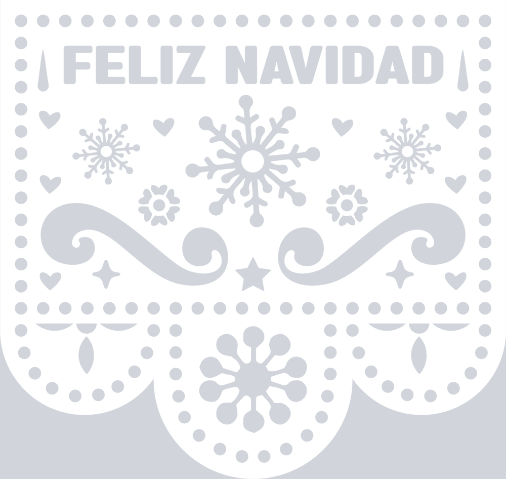Papel Picado Feliz Navidad White - STK04678