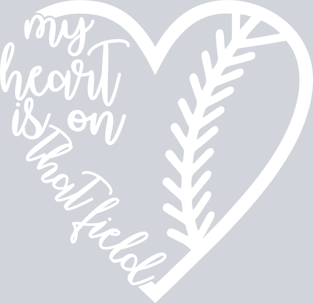 My Heart Is On That Field - White - STK04450