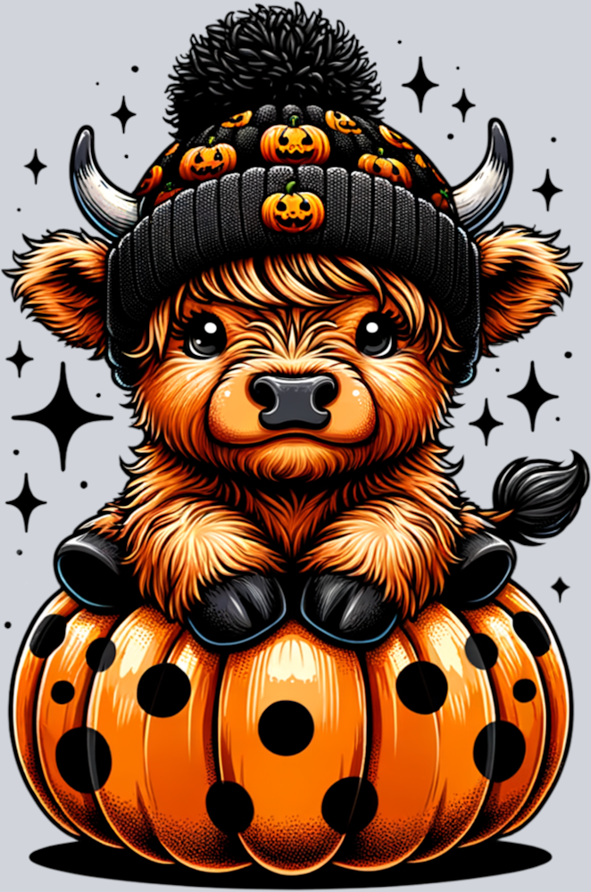 Halloween Pumpkin Cow - STK07297