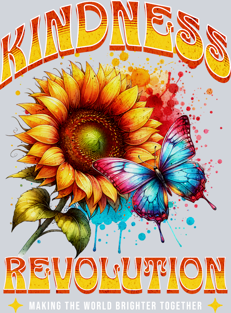 Sunflower And Butterfly Watercolor  - STK05875