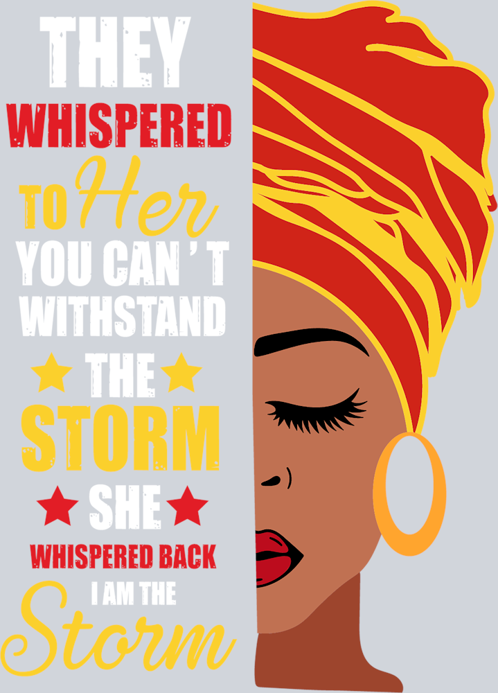 They Whispered To Her You Cant Withstand The Storm Red And Gold - STK06099