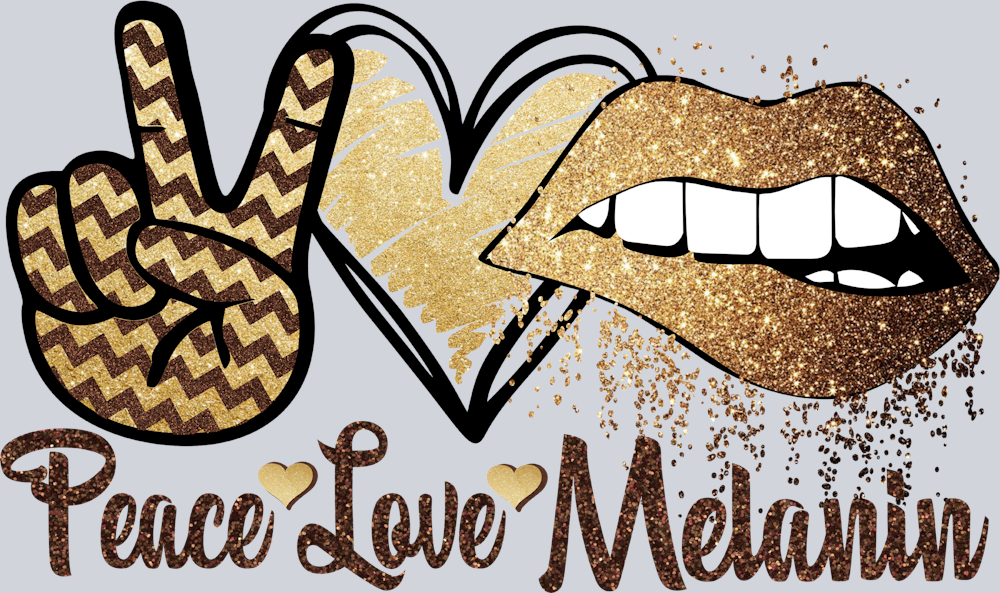 Peace Love Melanin Lips - STK04768