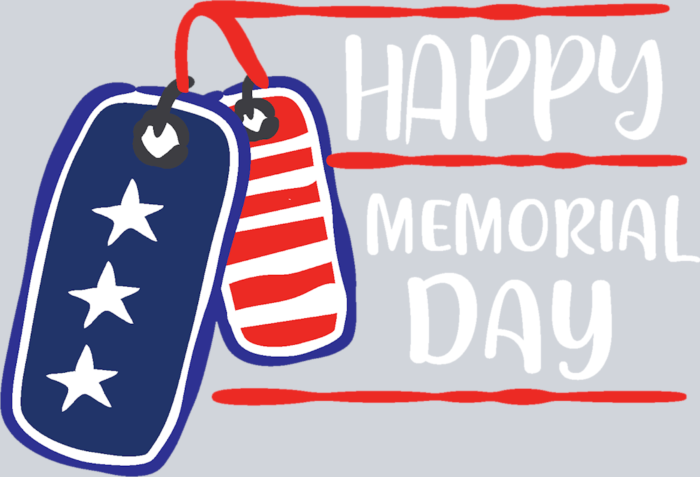 Happy Memorial Day Dog Tags - STK02584