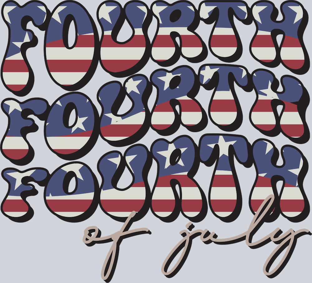 Fourth Of July Stacked - STK02111