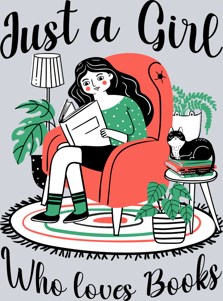 Books Girl Loves Books Big Chair - STK01046