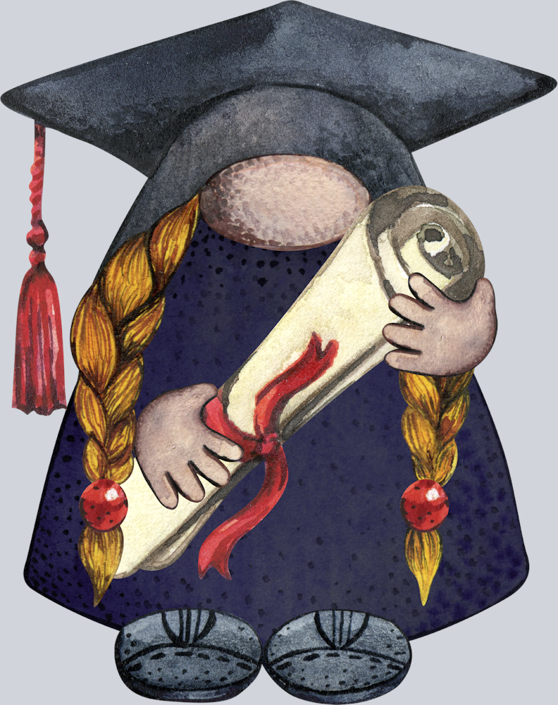 Gnome Woman Grad - STK02348