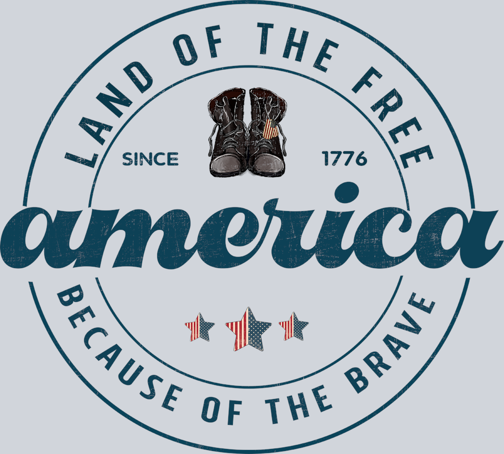 America Land Of The Free Home Of The Brave Circle Seal - STK00143