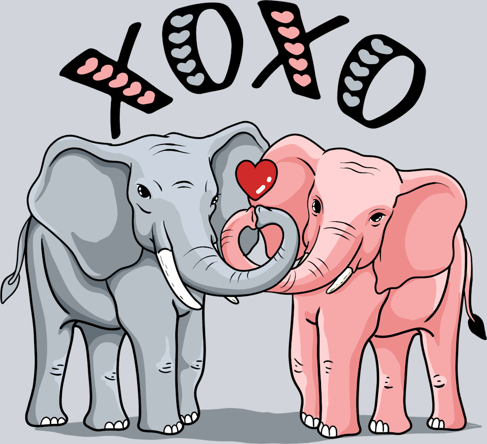 Xoxo Elephants - STK06542