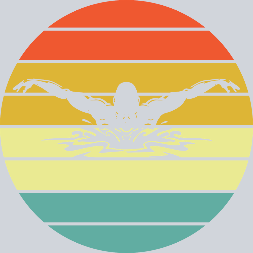 Retro Vintage Butterfly Swimming - STK05237