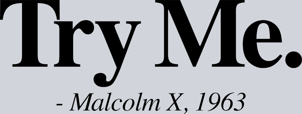 Try Me Malcom X Black - STK06196