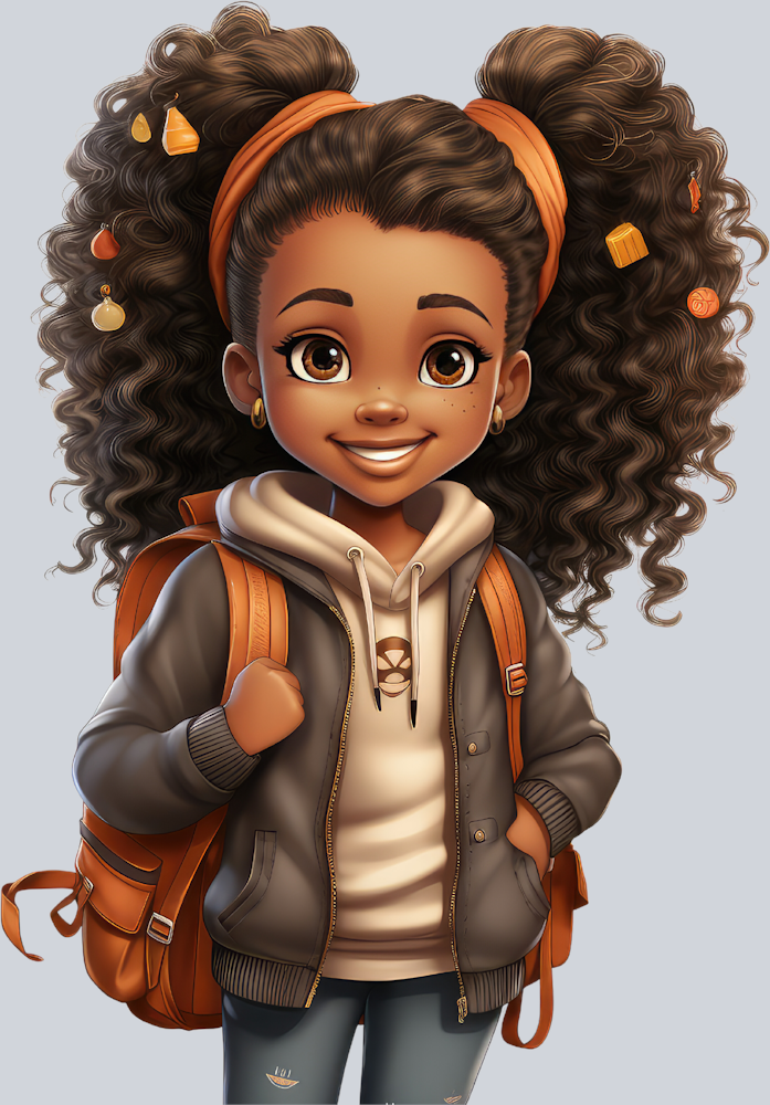 Cute Black Girl Back To School 2 - STK01537