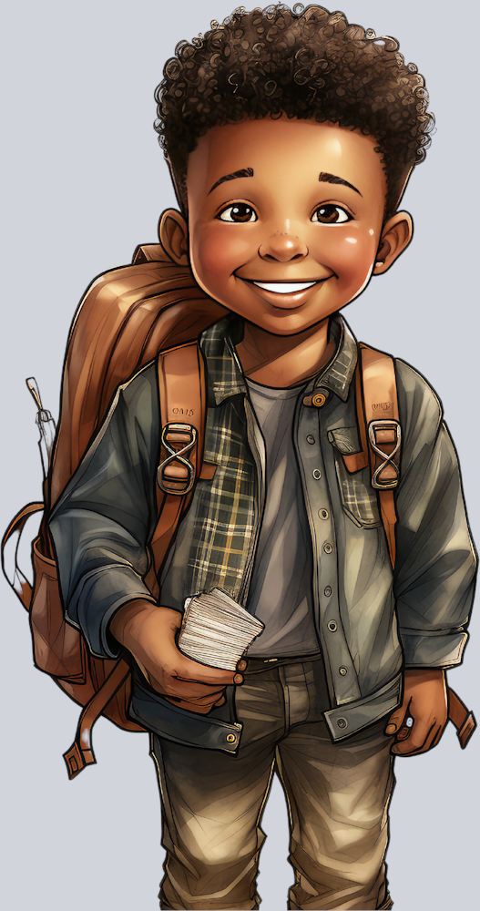 Cute Black Boy Back To School 13 - STK01533