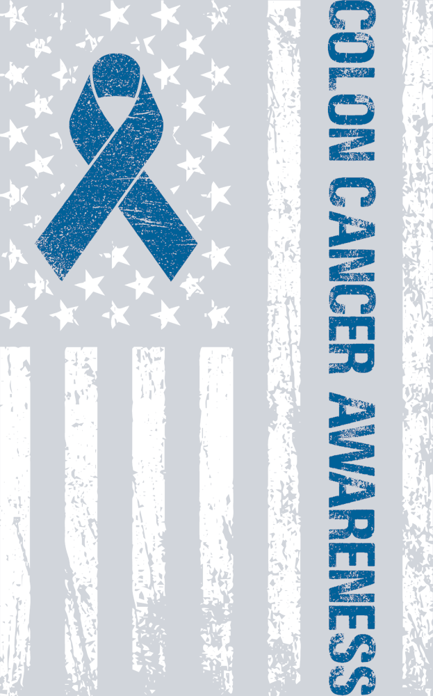 Colon Cancer Awareness Vertical Flag - White - STK07437