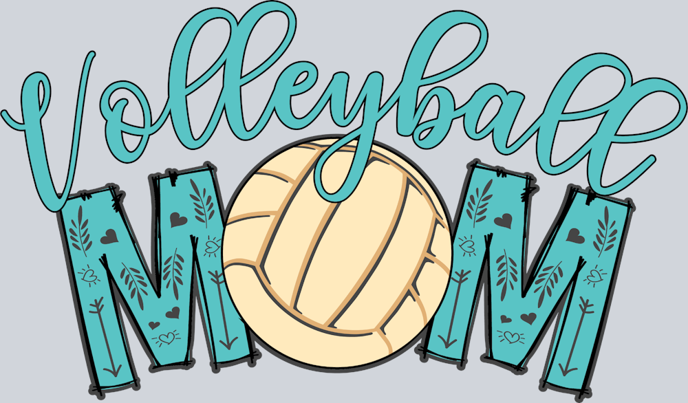 Volleyball Mom Leopard Mothers Day - STK06357