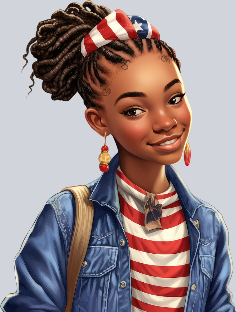 Black Woman American Pride 4 - STK00963