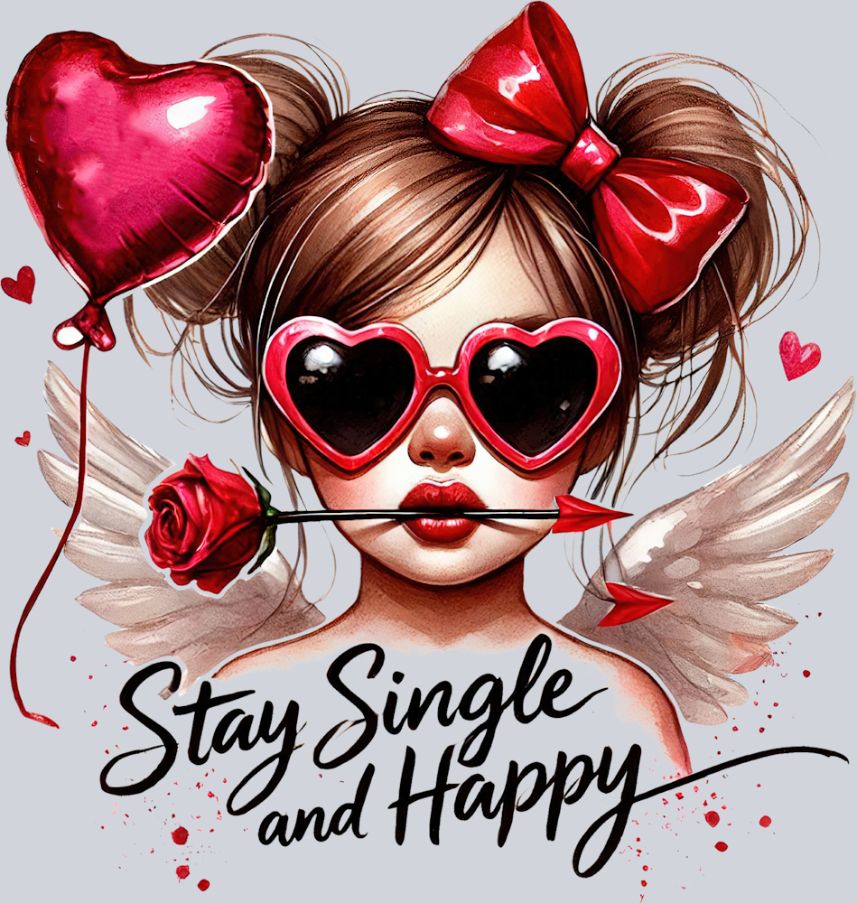 Stay Single And Happy Black - STK05800